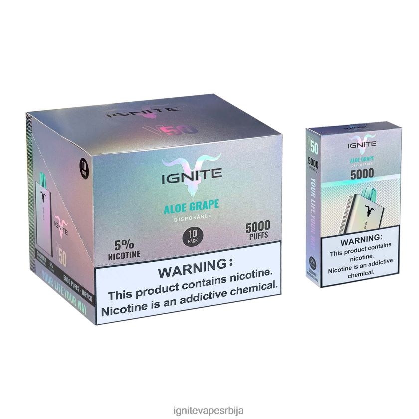 IGNITE V50 вапе оловка 10 ком алое грожђе Ignite Vape Beograd L42H22