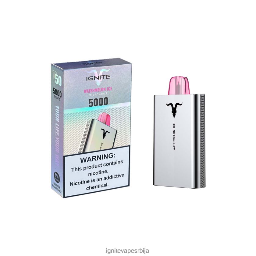 IGNITE V50 електронска цигара лед од лубенице Ignite Puff Price L42H163